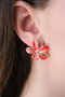Heliophilia Silver Pendientes de Latón con Circonio Dorado